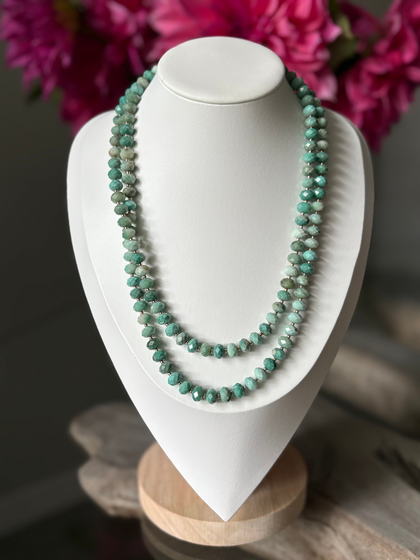 Long Chrysoprase Necklace