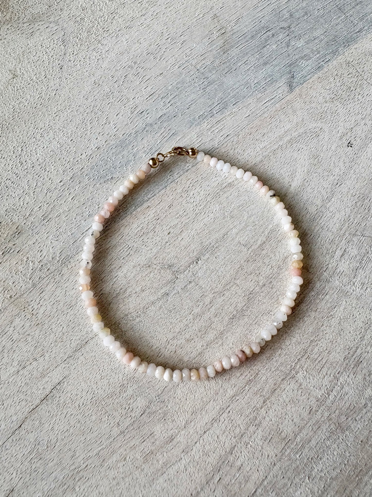 Delicate Pink Opal Bracelet