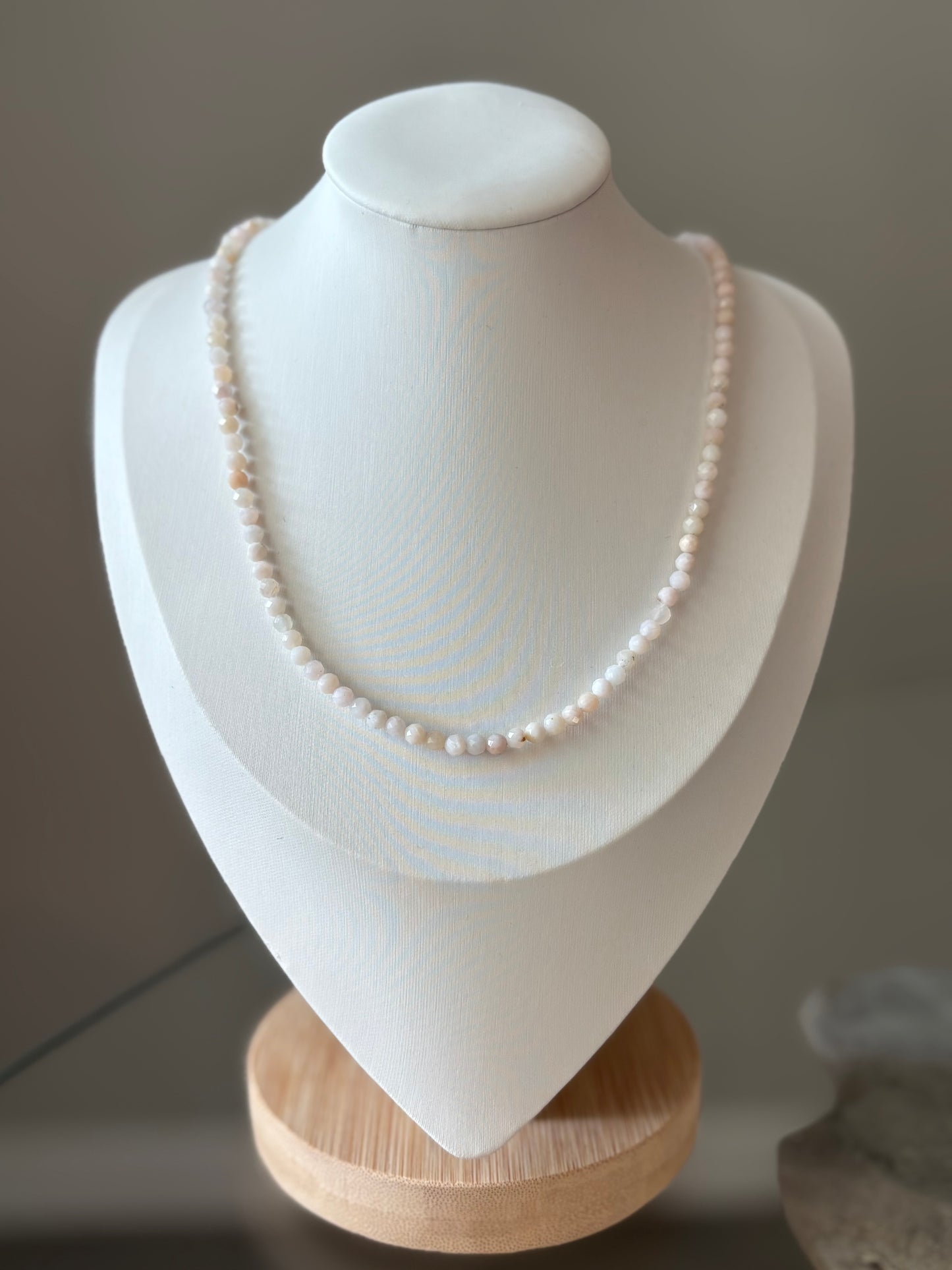 Pink Opal Plain Necklace