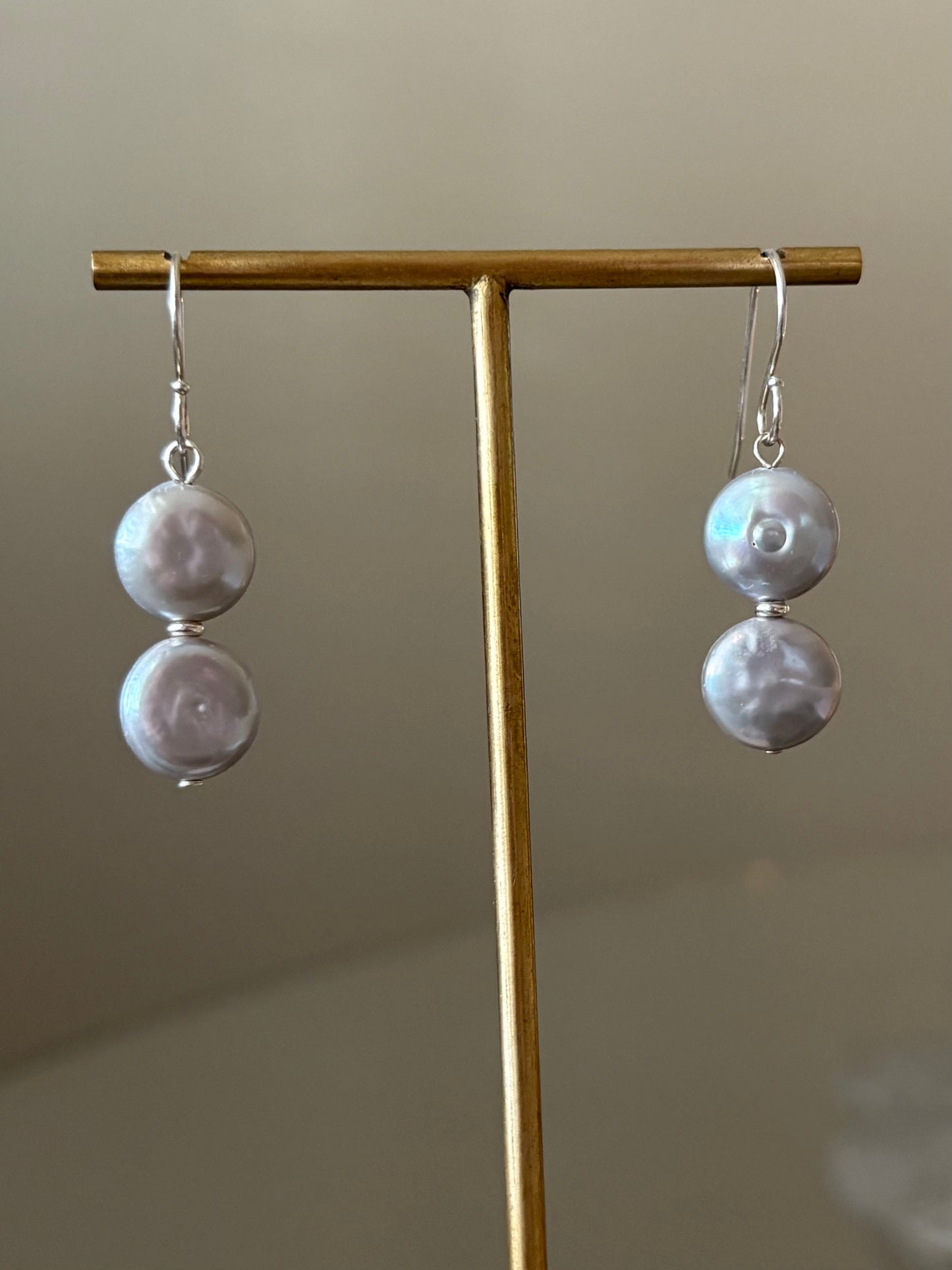 Silver Pearl Earrings