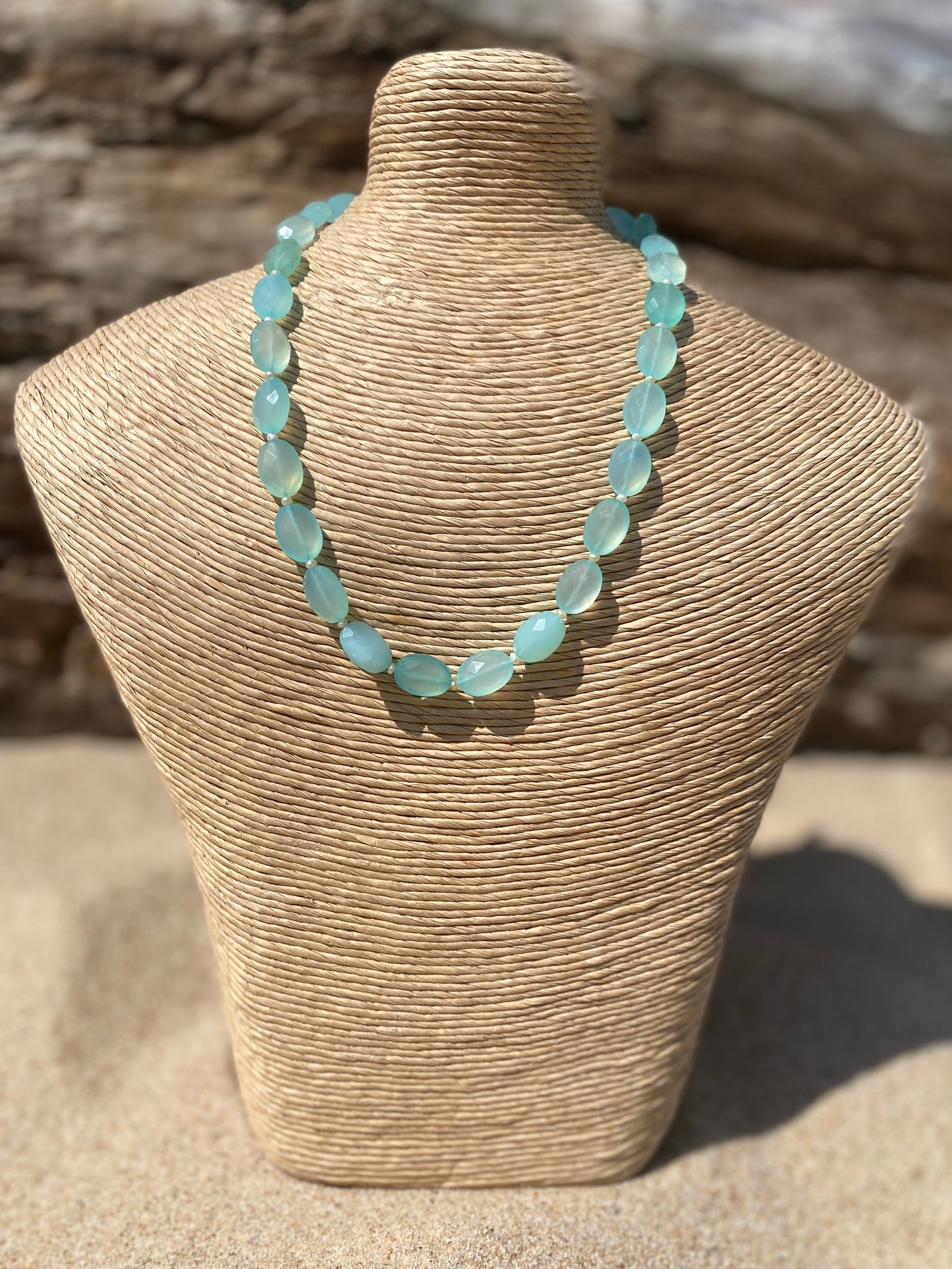 Chalcedony Necklace 18"