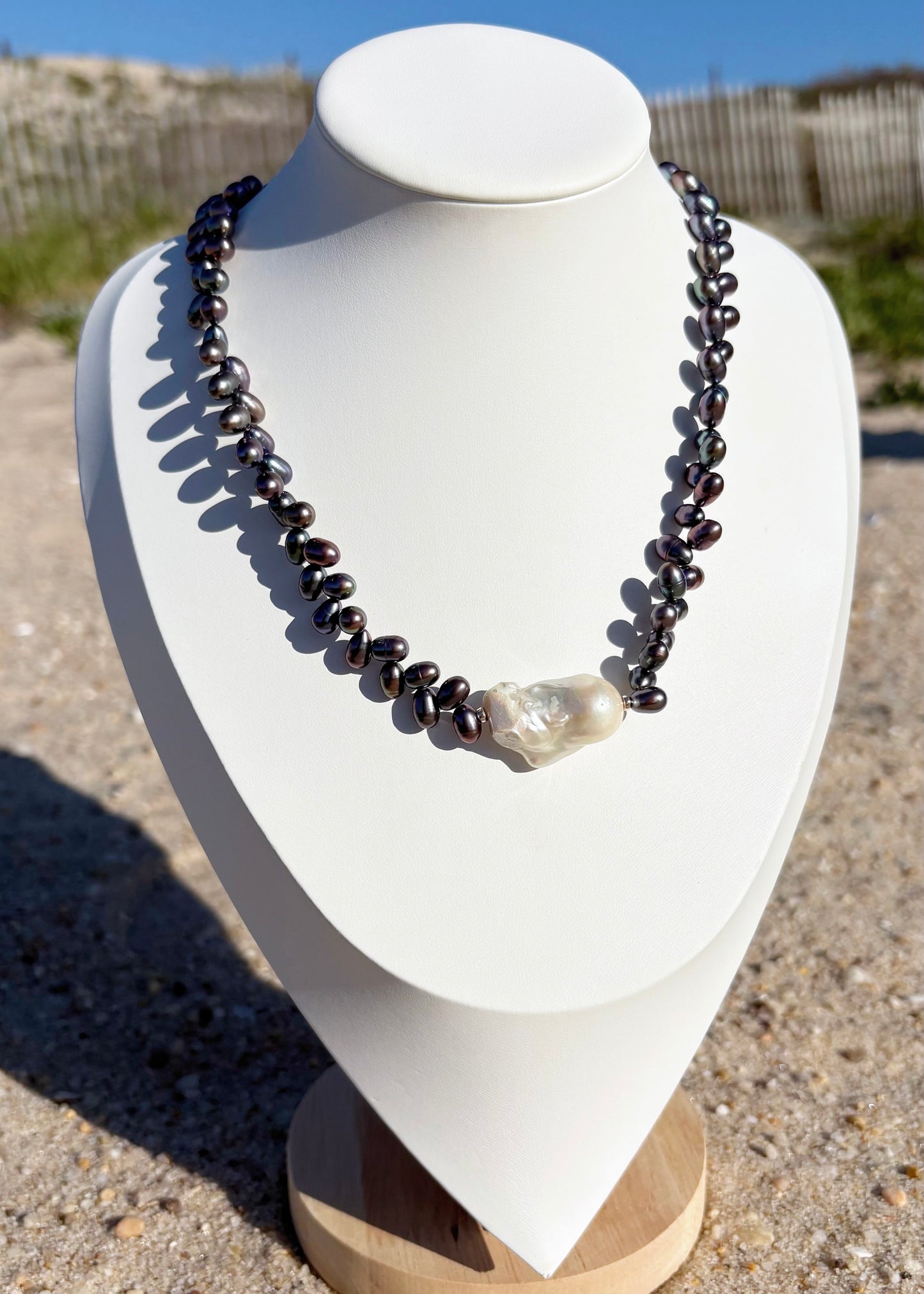 Peacock Pearl Necklace