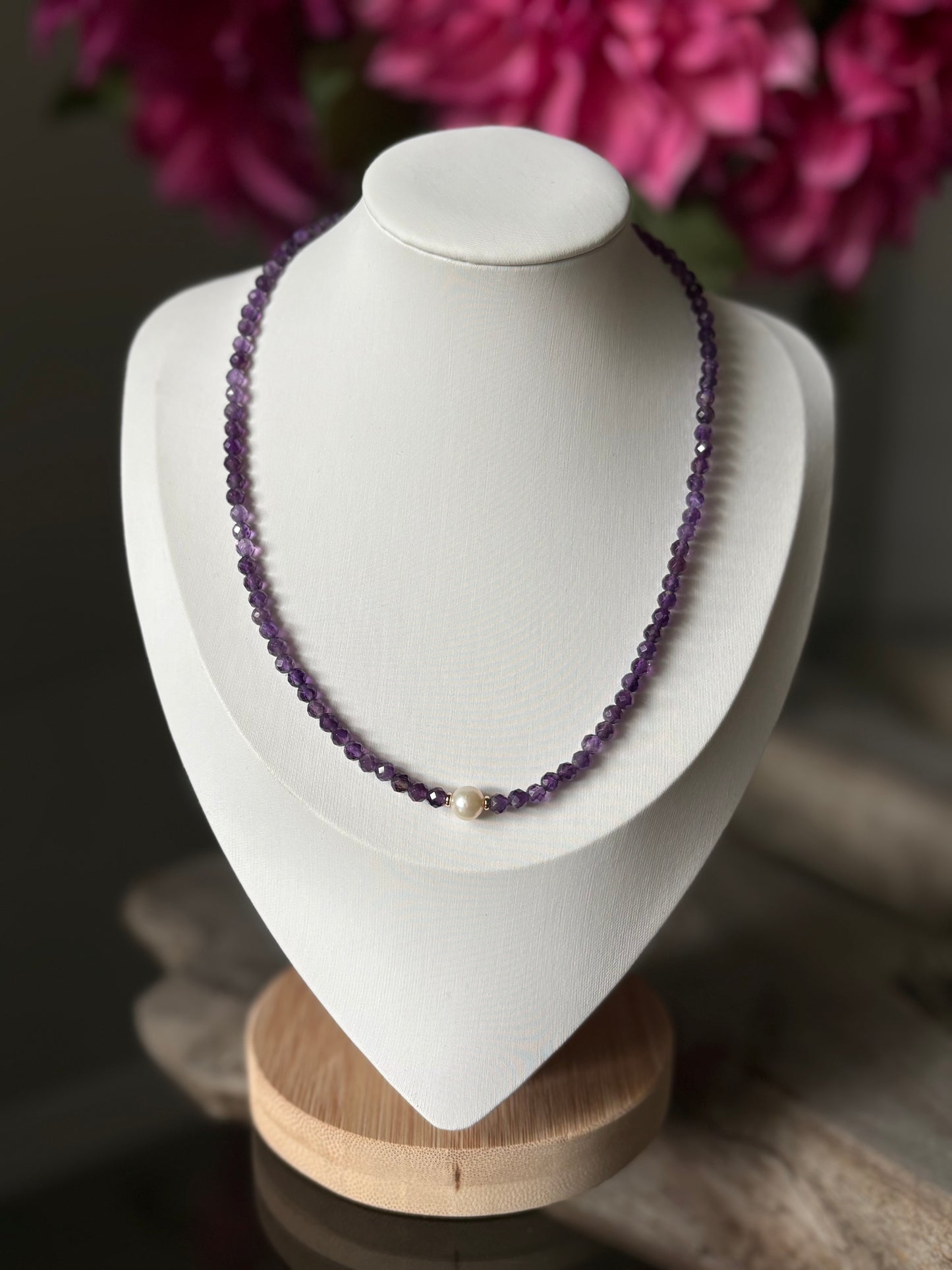Amethyst and Pearl Necklace