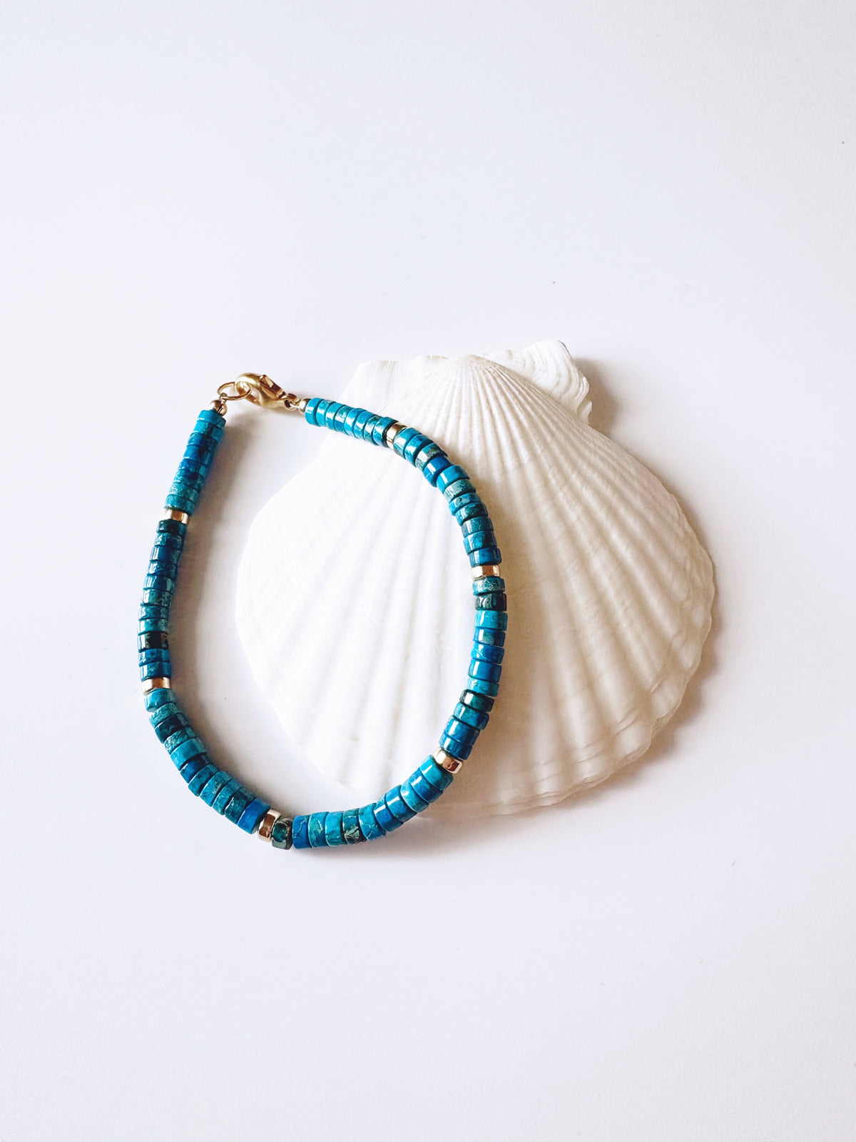 Sea Sediment Jasper Heishi Bracelet