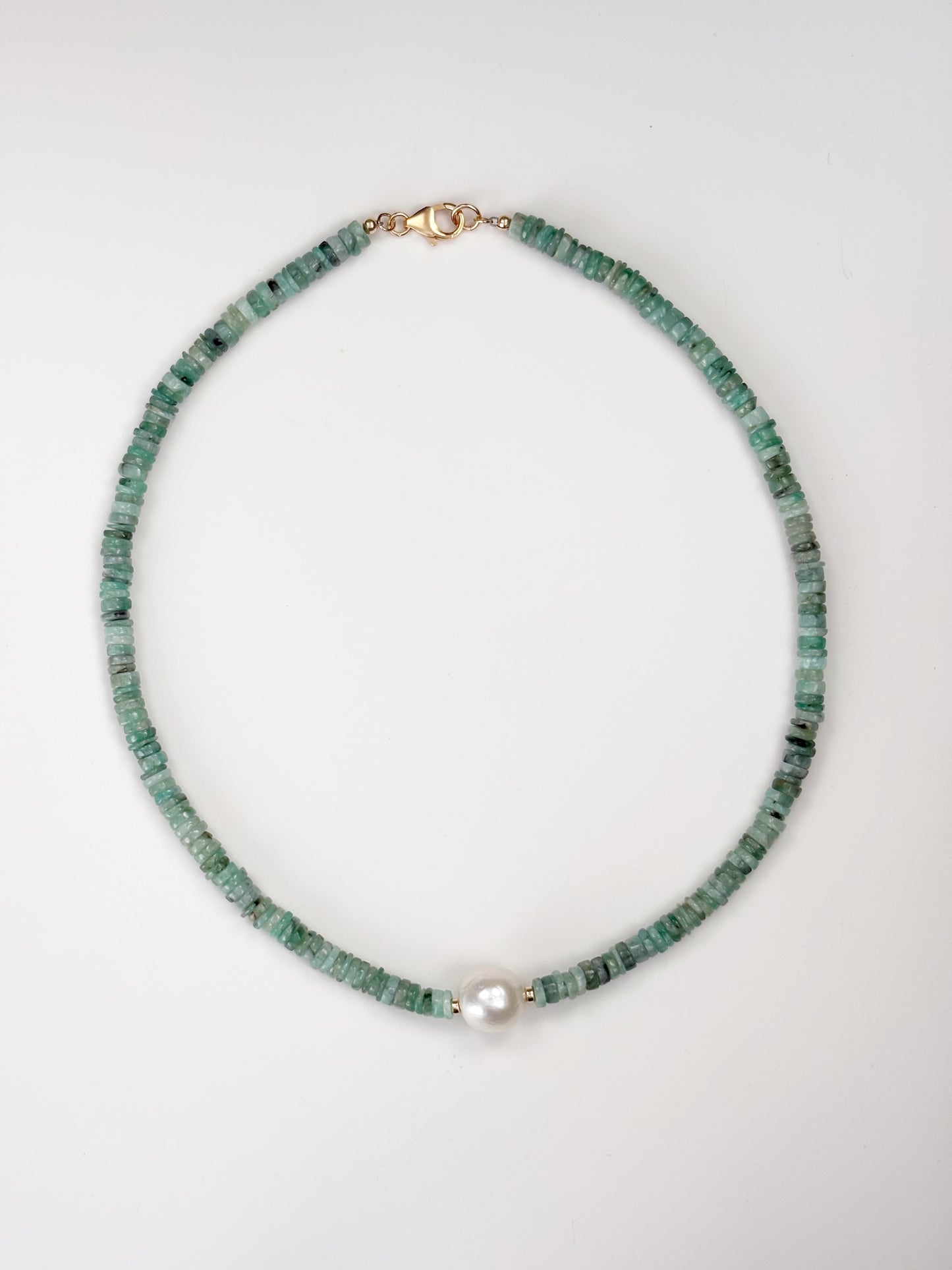 Emerald and Pearl Necklace