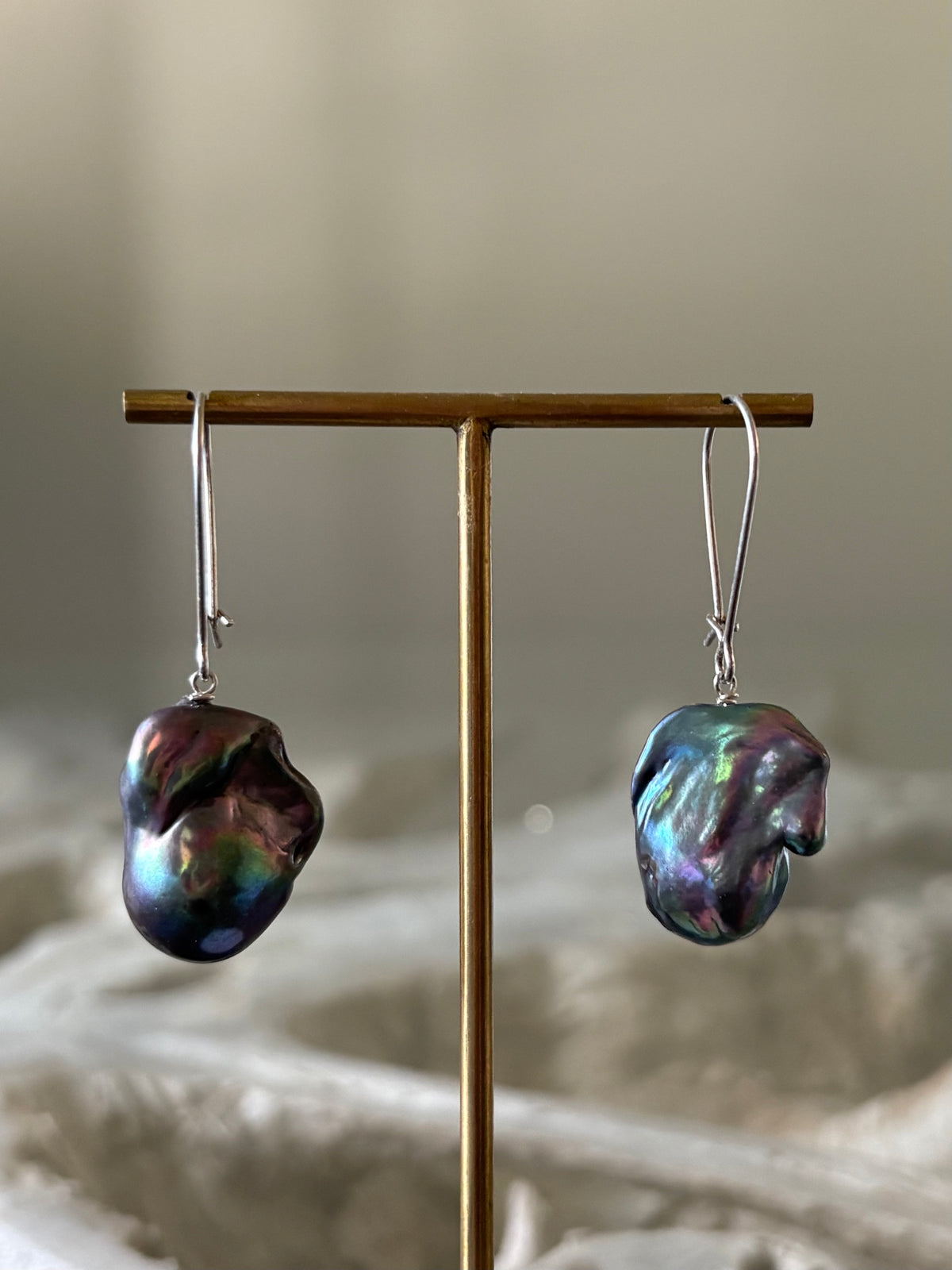 Peacock Pearl Earrings
