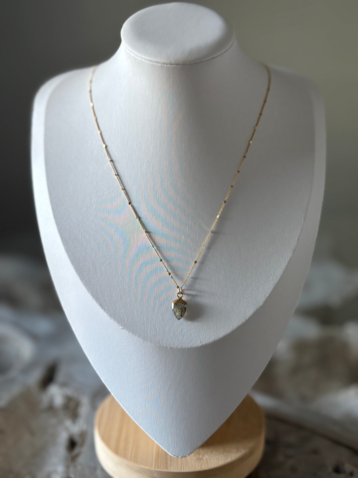 18" Labradorite Gold Filled Chain Necklace