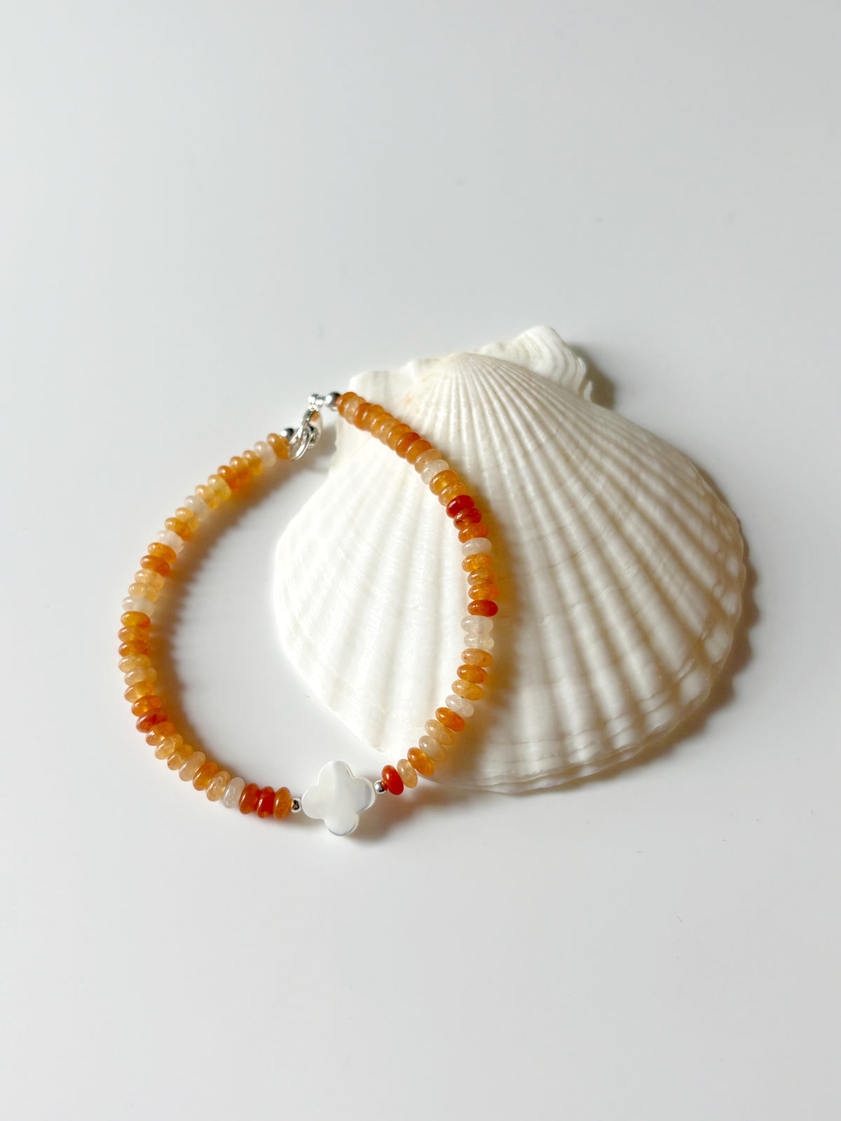 Red Aventurine Clover Bracelet