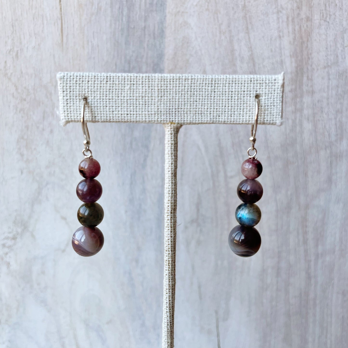 Gemstone Dangle Earrings