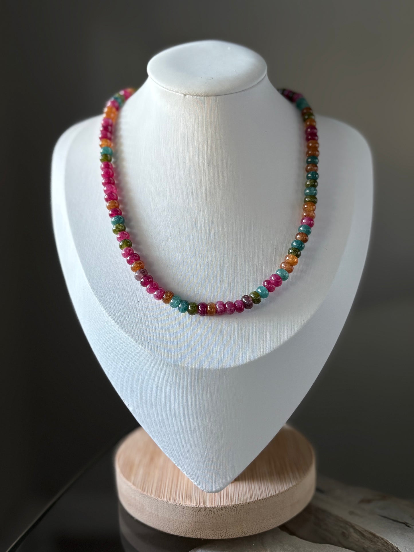 Dark Mixed Jade Necklace