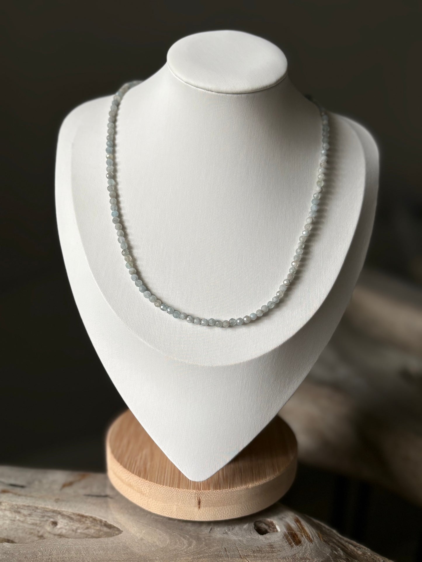 Aquamarine Necklace 14"