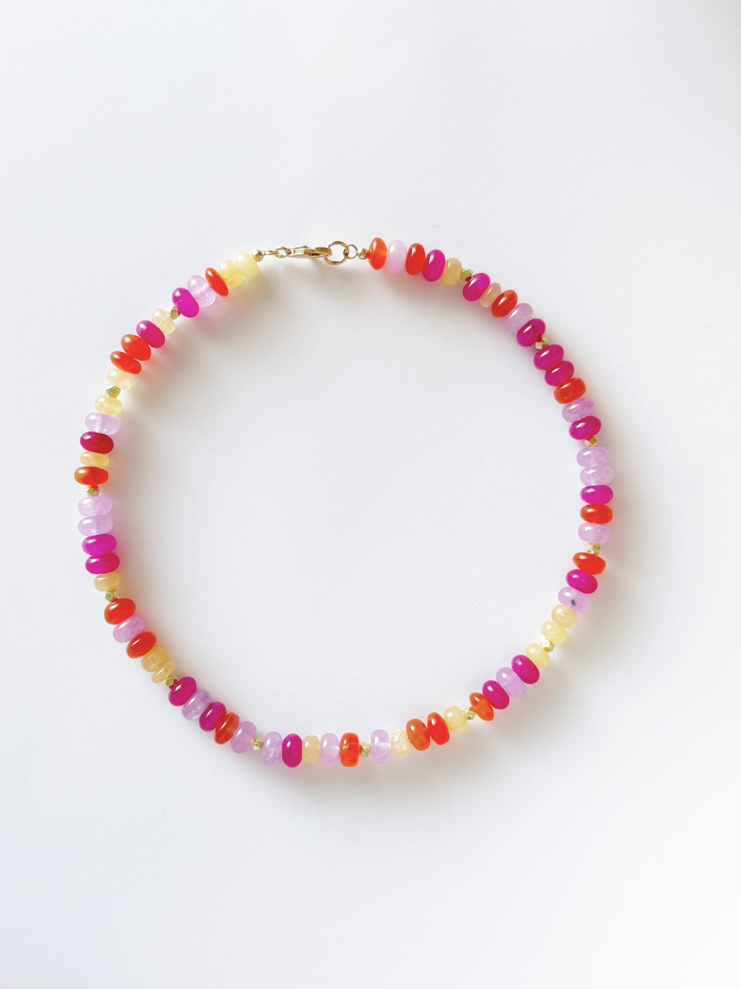 Multi Summer Gemstone Mix Necklace