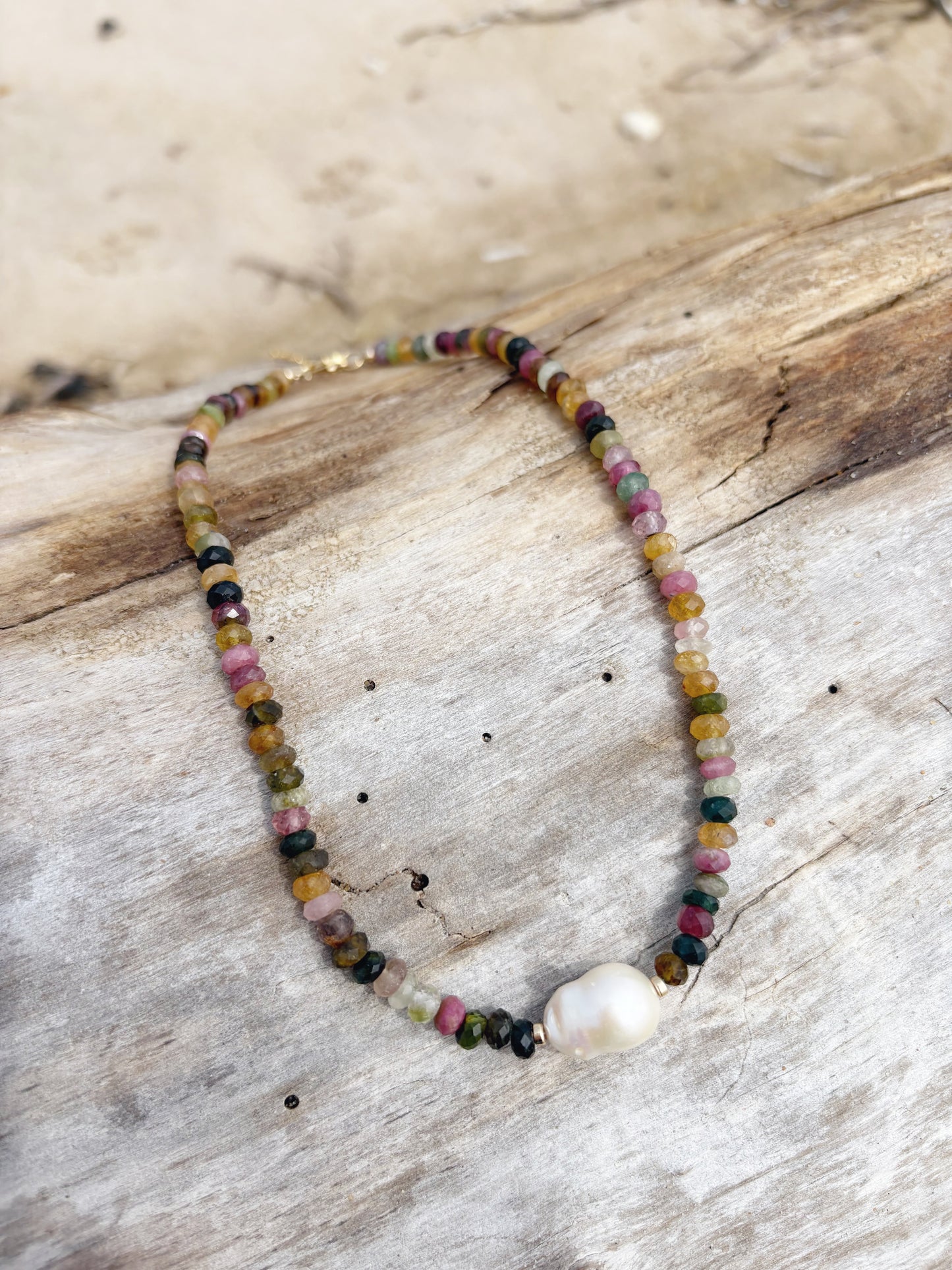 Tourmaline and Pearl Necklace