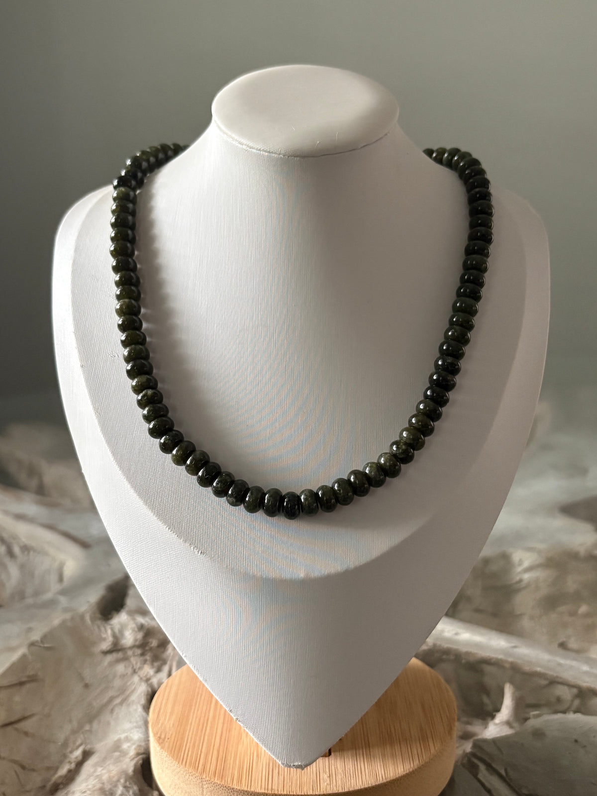 Dark Green Jade Necklace