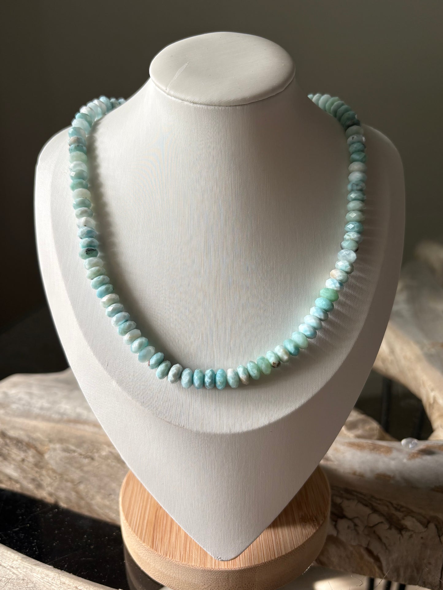 Faceted Larimar Necklace
