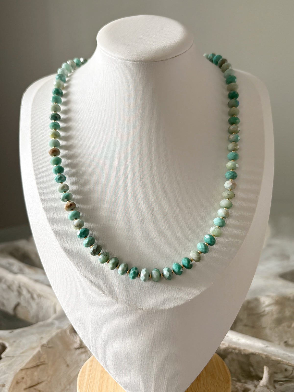 Faceted Chrysoprase Necklace