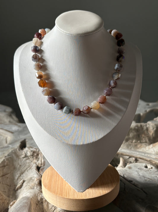 Botswana Agate Prism Necklace