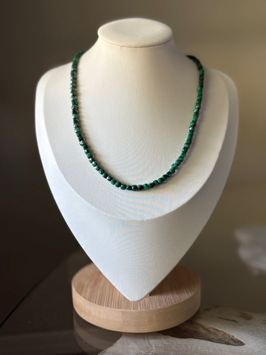 Malachite Cube Necklace