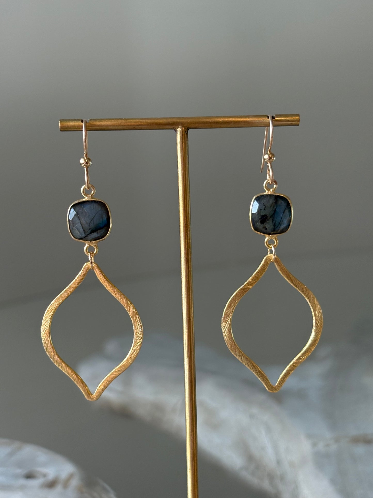 Labradorite Marquise Earrings