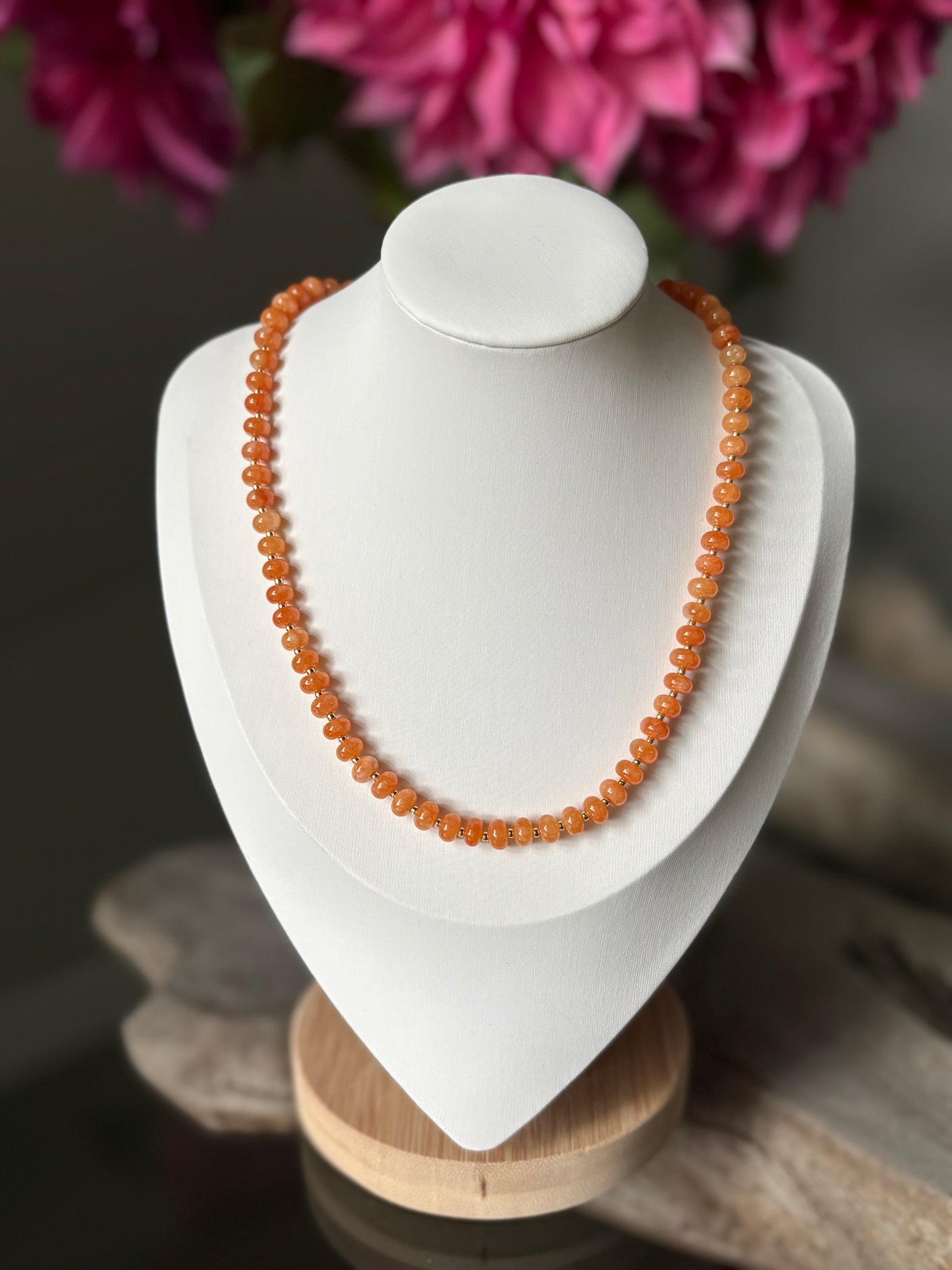 Orange Jade Necklace