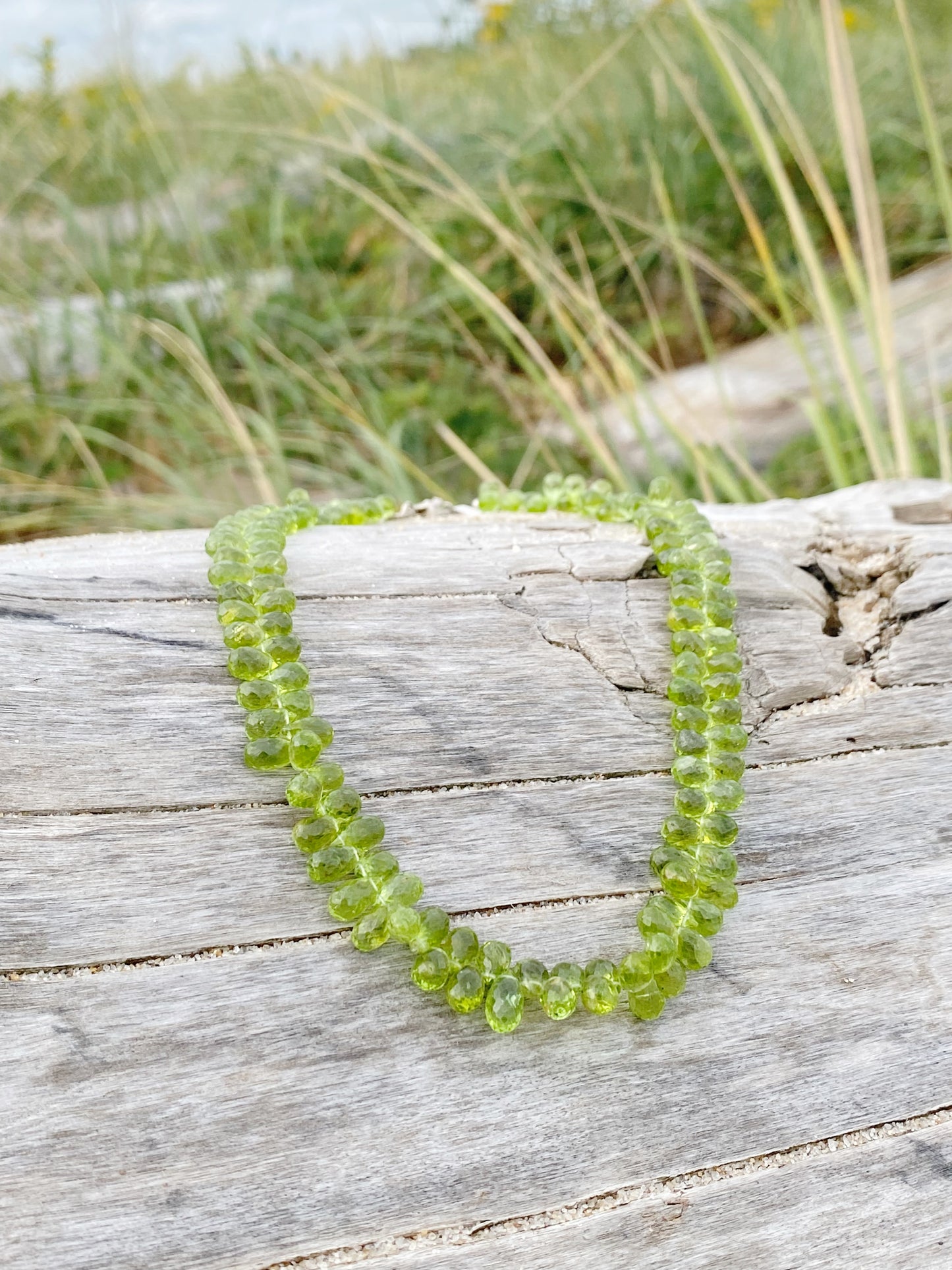 Peridot Droplet Necklace