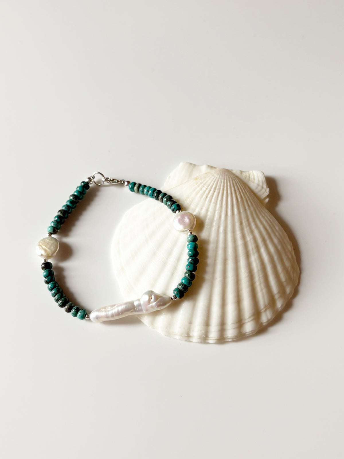 Turquoise and Pearl Bracelet