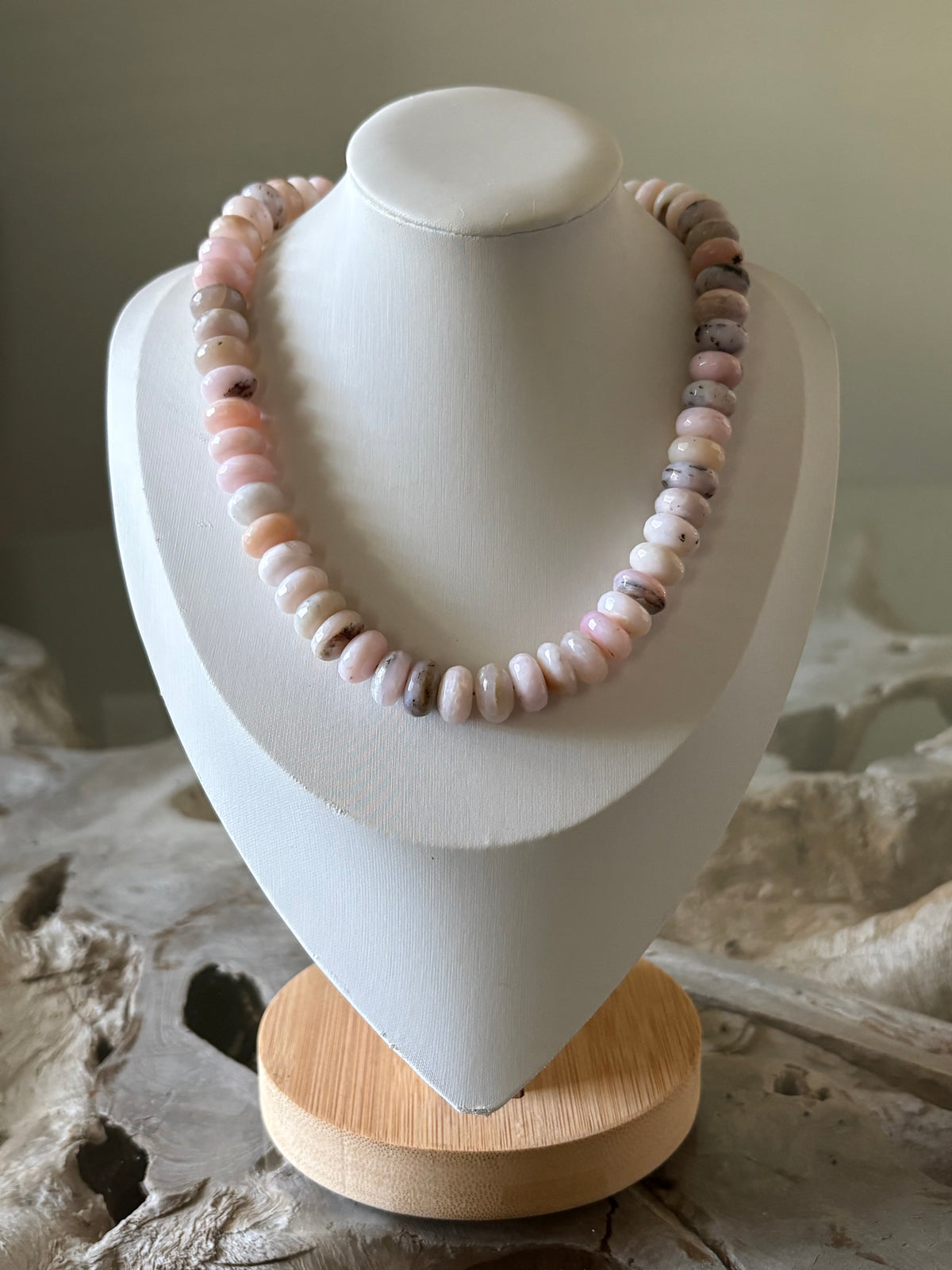 Chunky Pink Opal Necklace