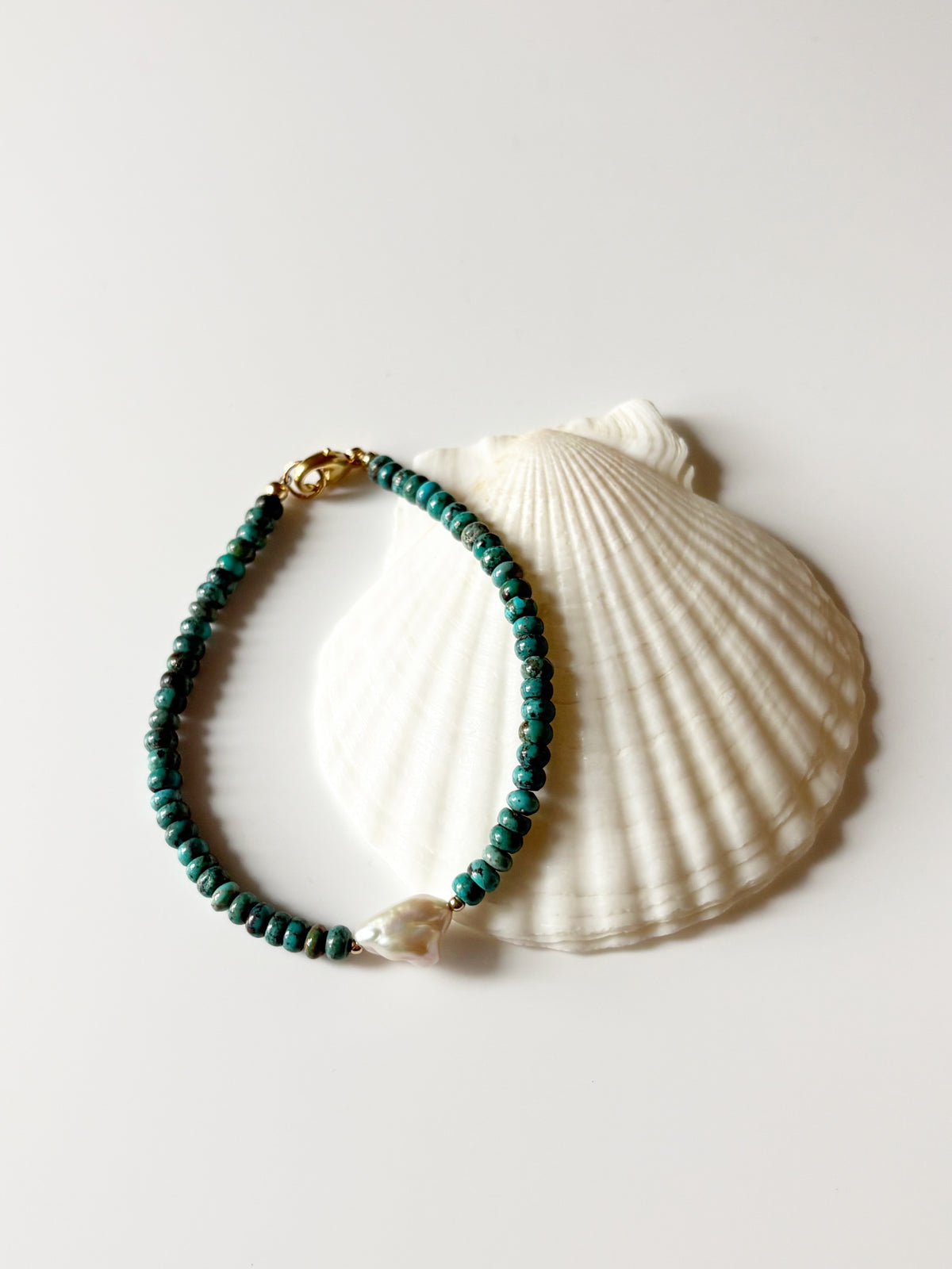 Turquoise and Pearl Bracelet