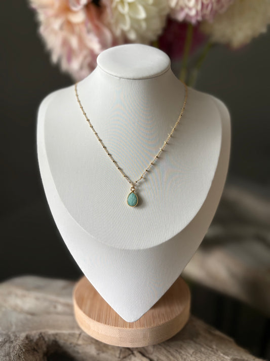 14" Amazonite Gold Filled Necklace