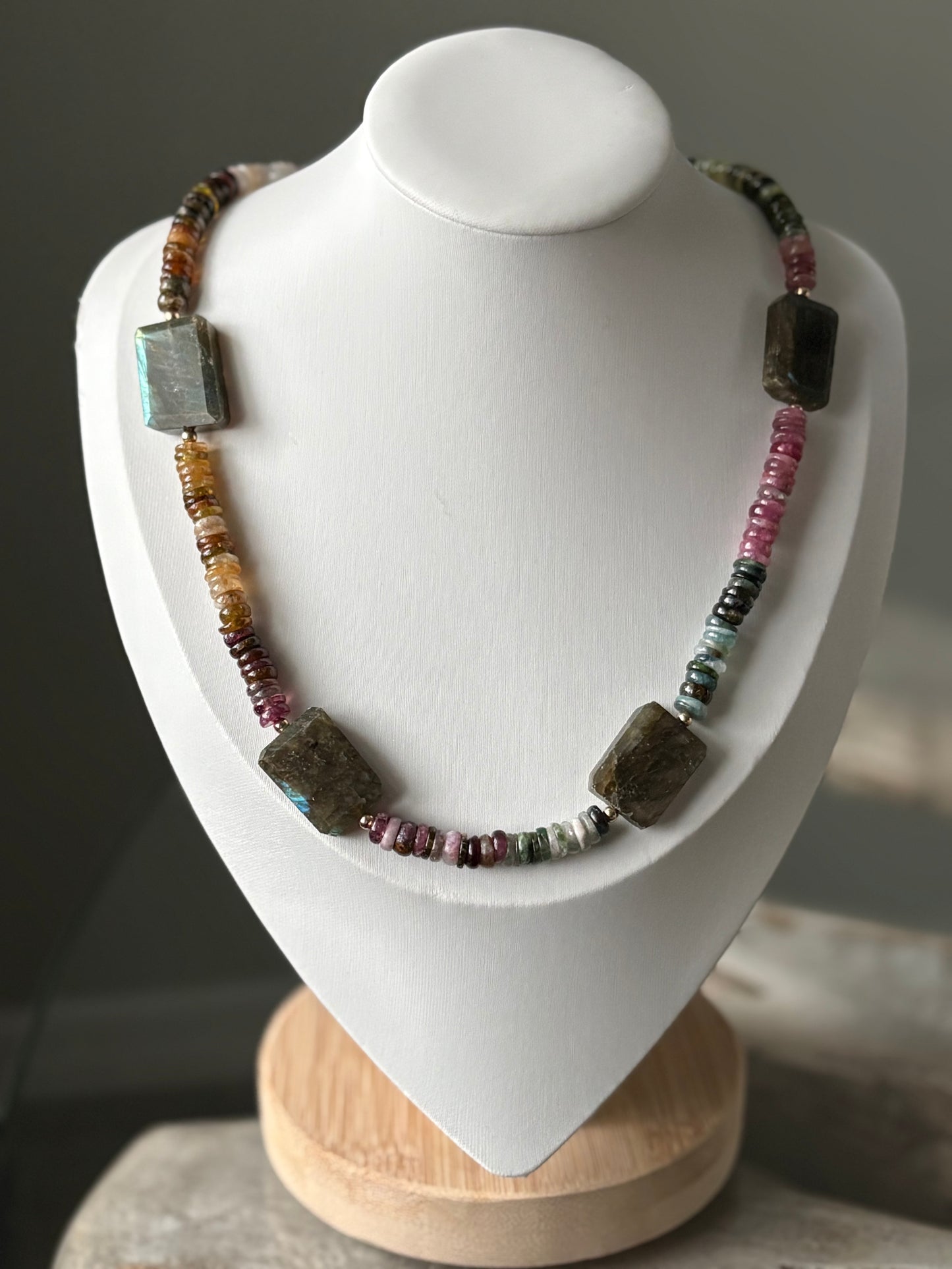 Tourmaline and Labradorite Necklace