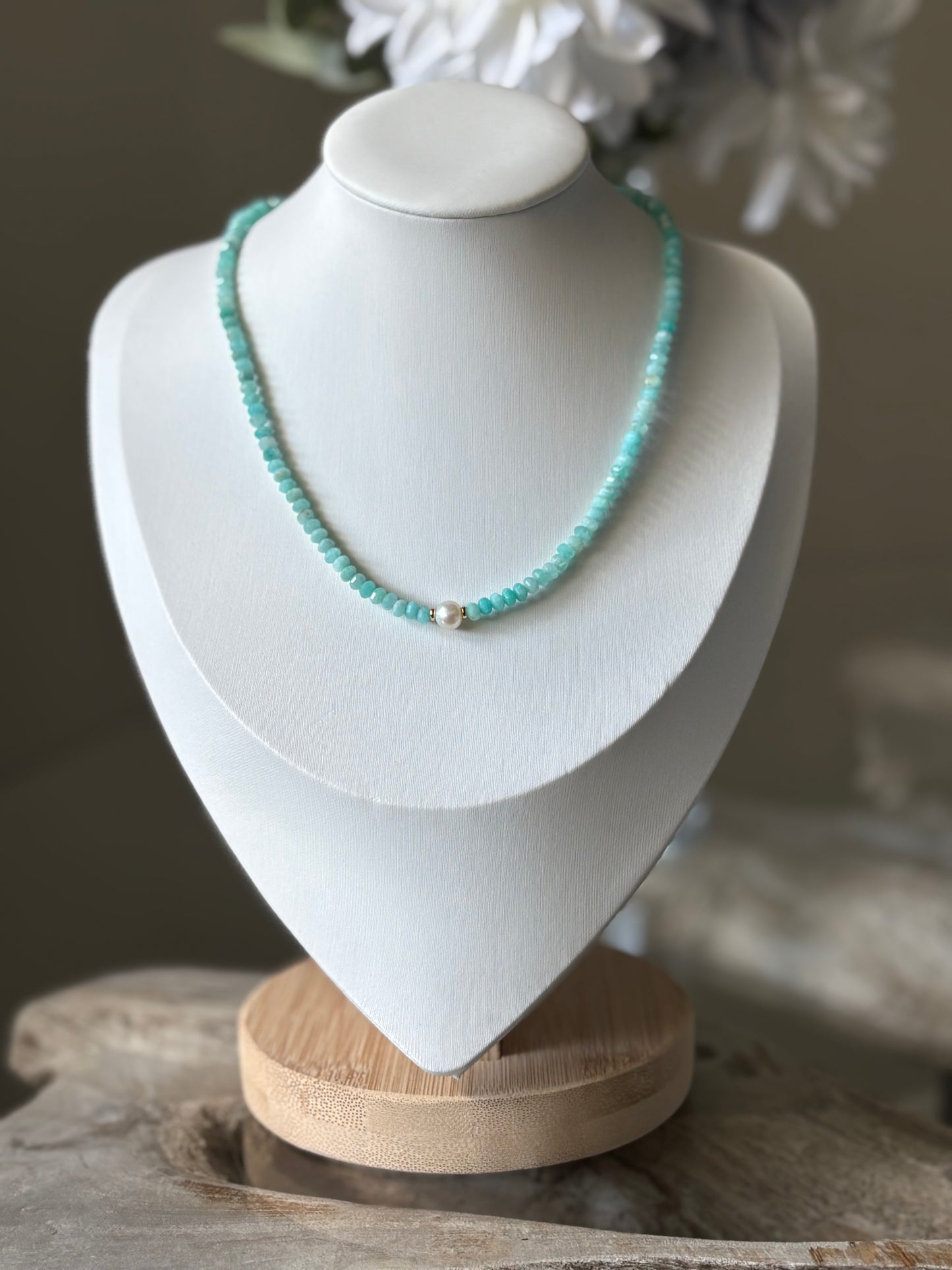 Amazonite Necklace 14"