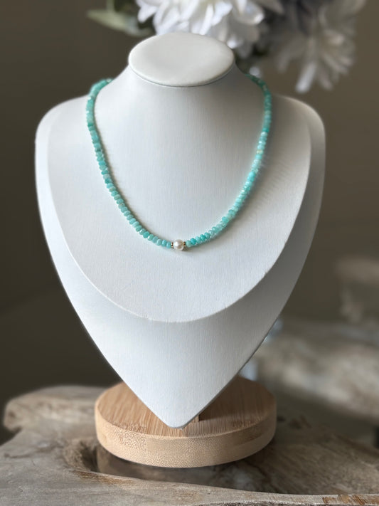 Amazonite Necklace 14"