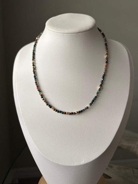 Indian Agate Gold Necklace