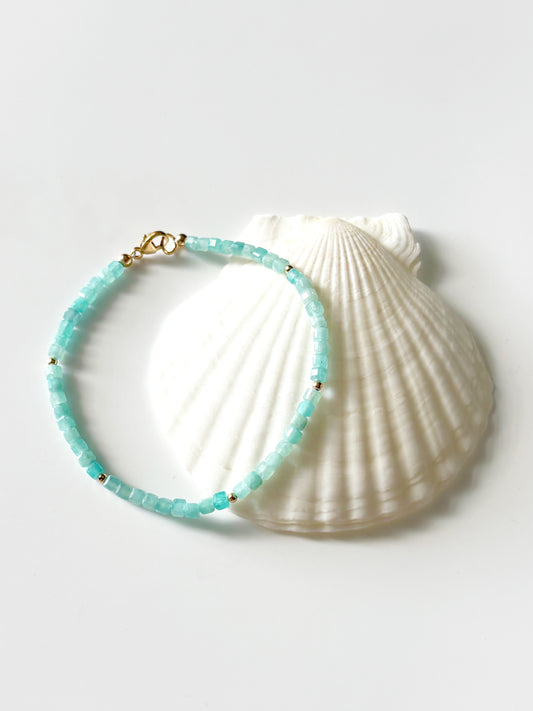 Amazonite Gold Bracelet