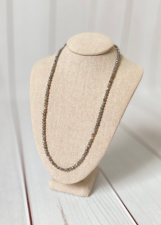 Simple Flashy Labradorite Necklace 14"