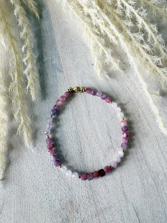 Tourmaline and Lepidolite Bracelet