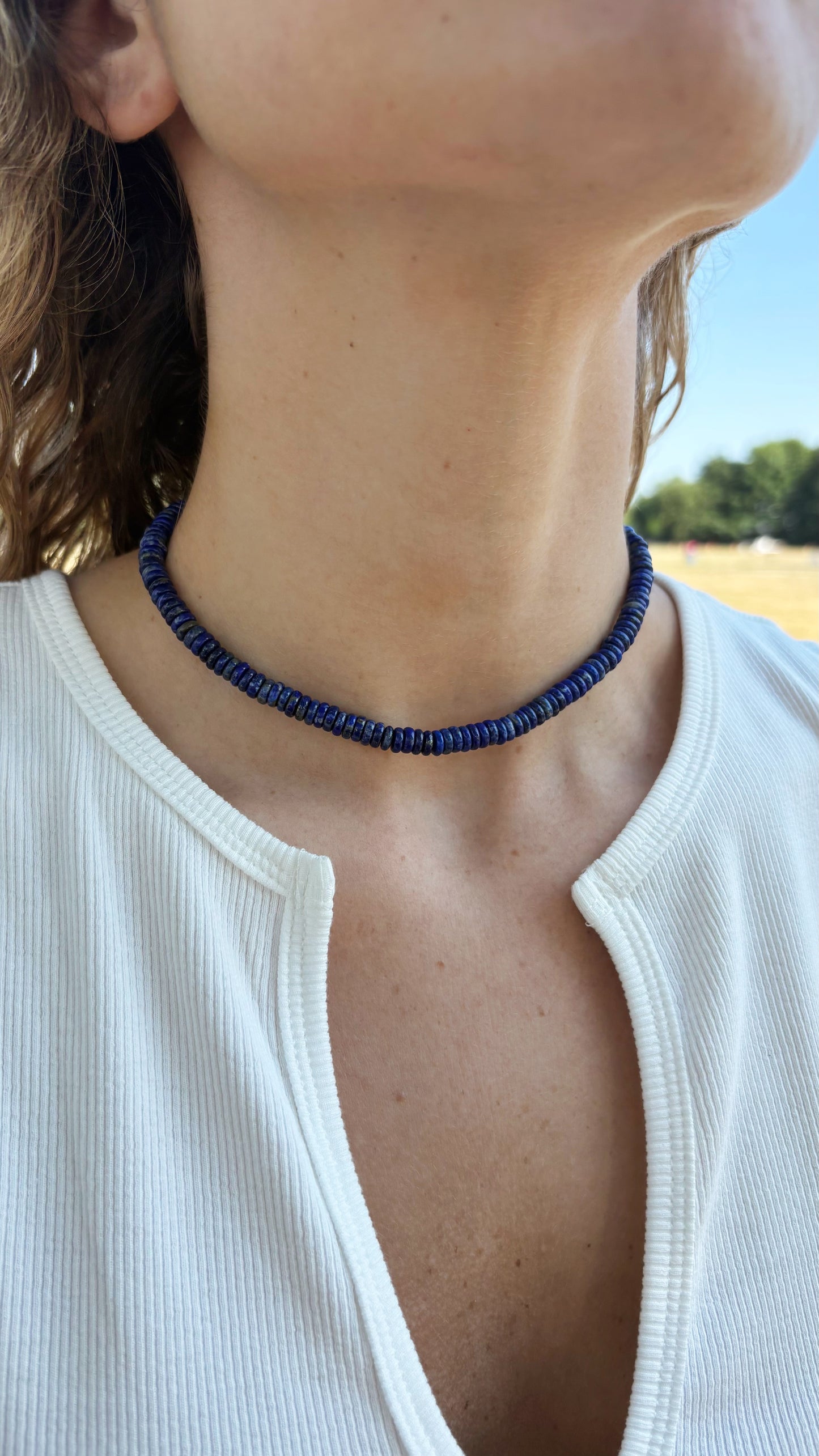 Lapis Necklace 14"-17"