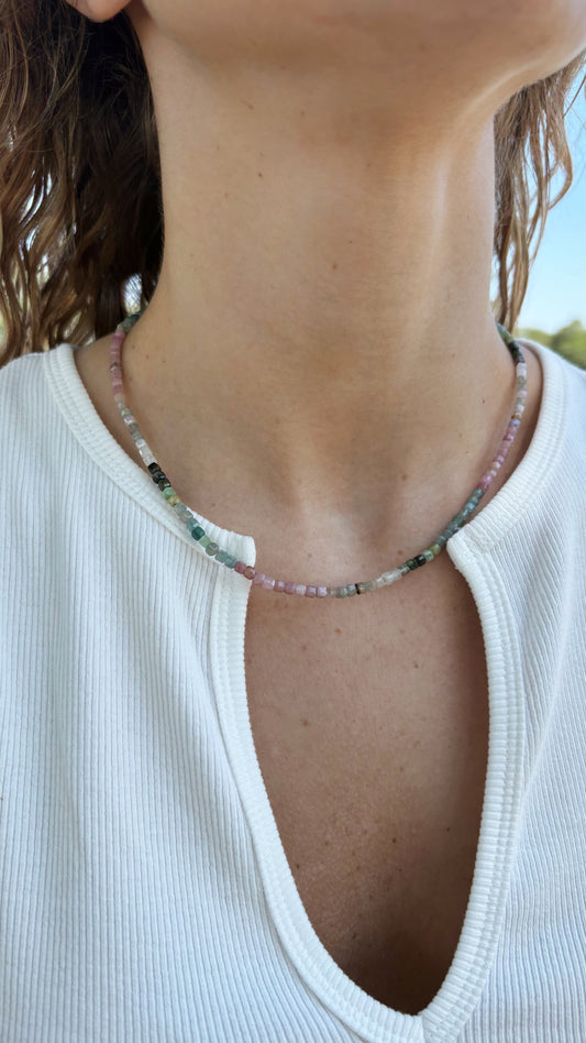 Tourmaline Cube Necklace