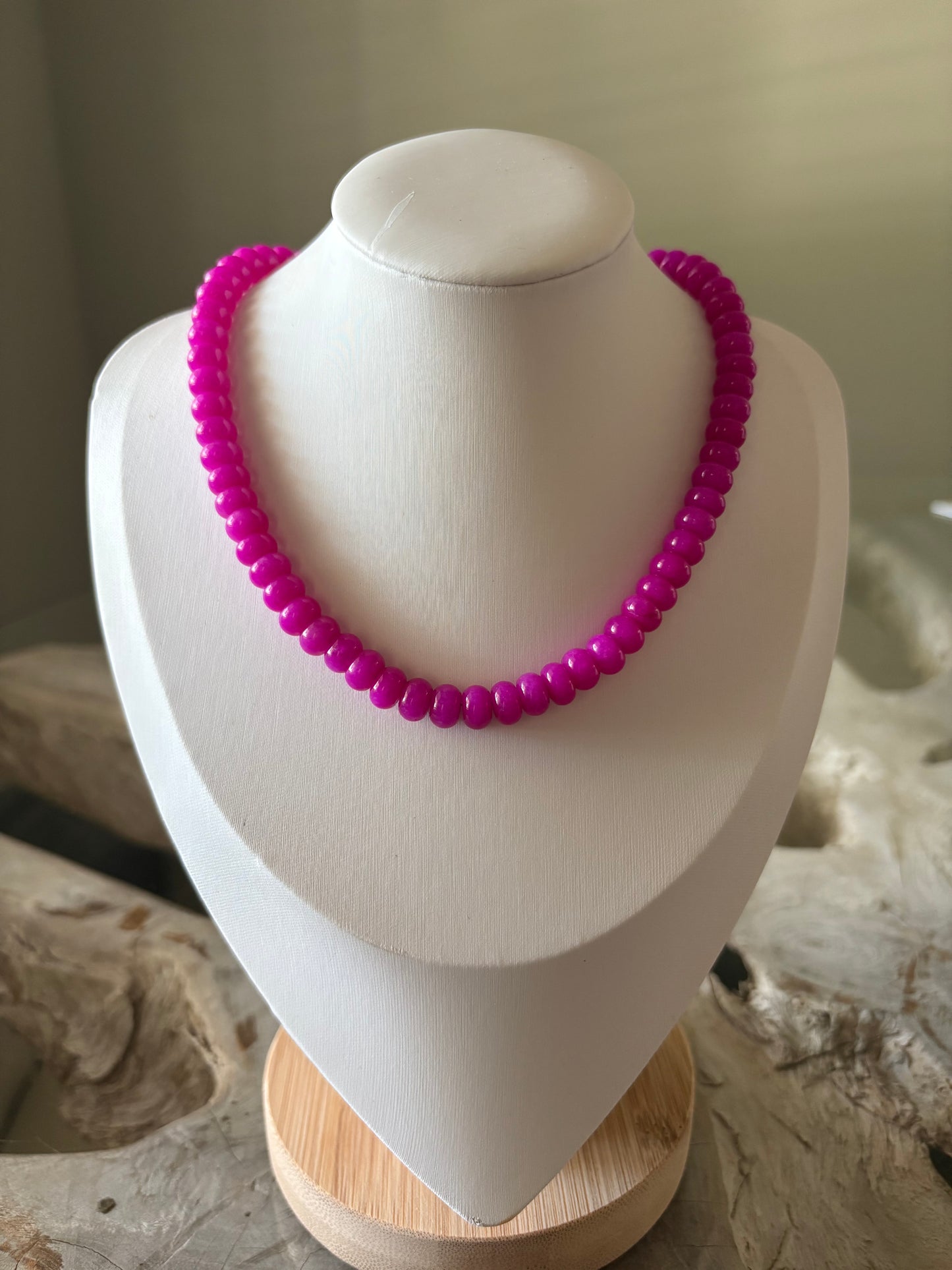 Fuchsia Jade Necklace