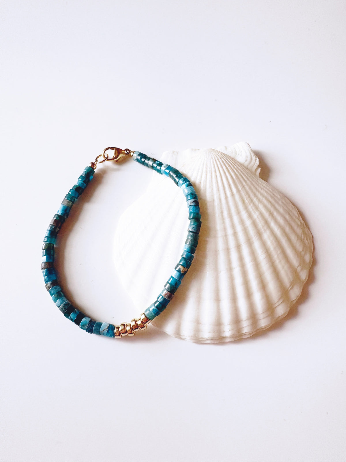 Apatite Heishi Bracelet