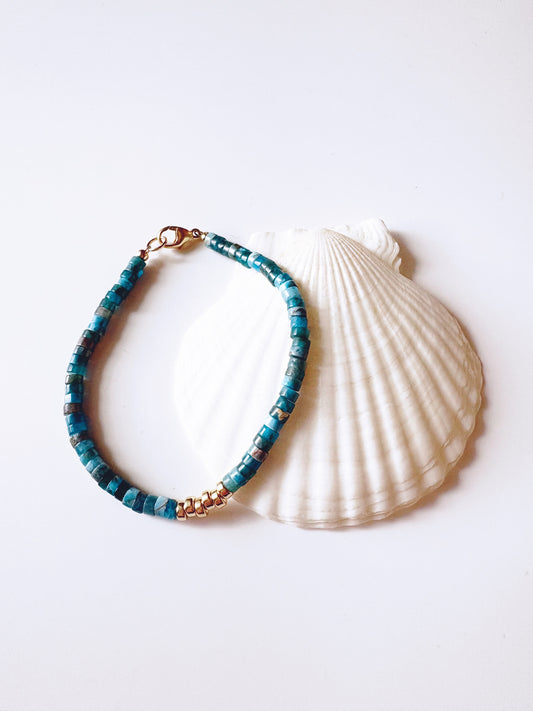 Apatite Heishi Bracelet