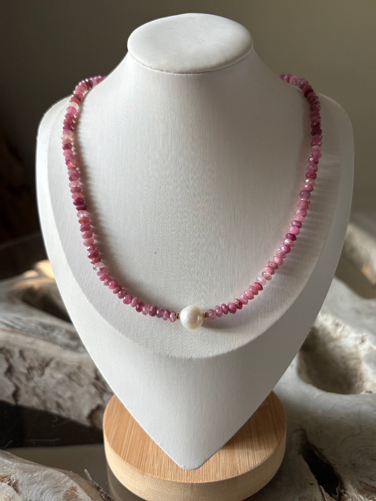 Ruby and Pearl Necklace