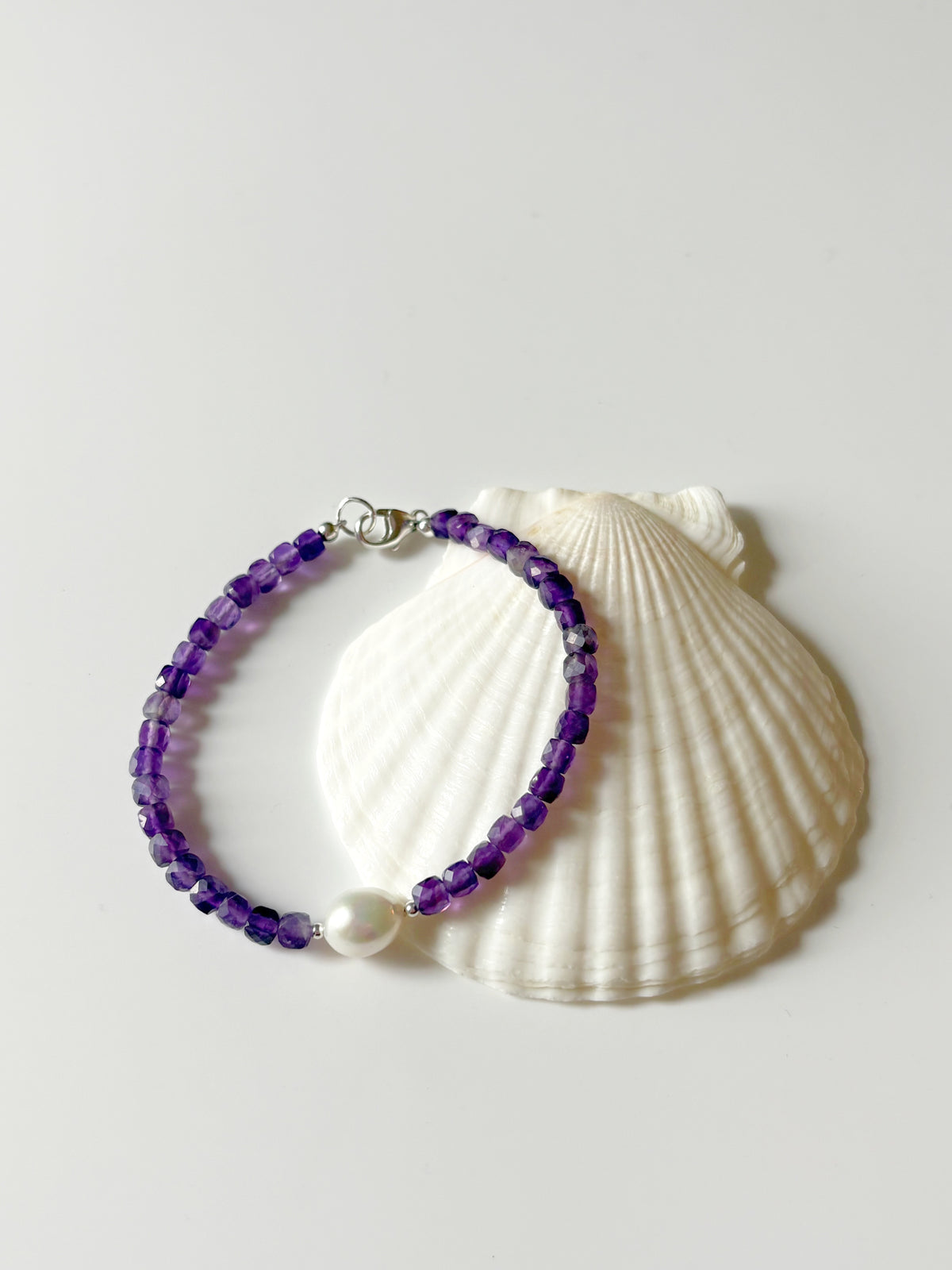 Amethyst and Pearl Bracelet