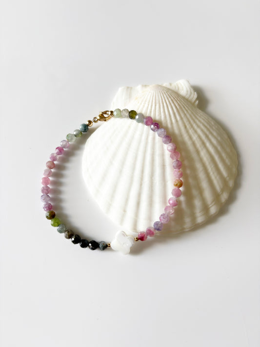 Tourmaline and Clover Bracelet