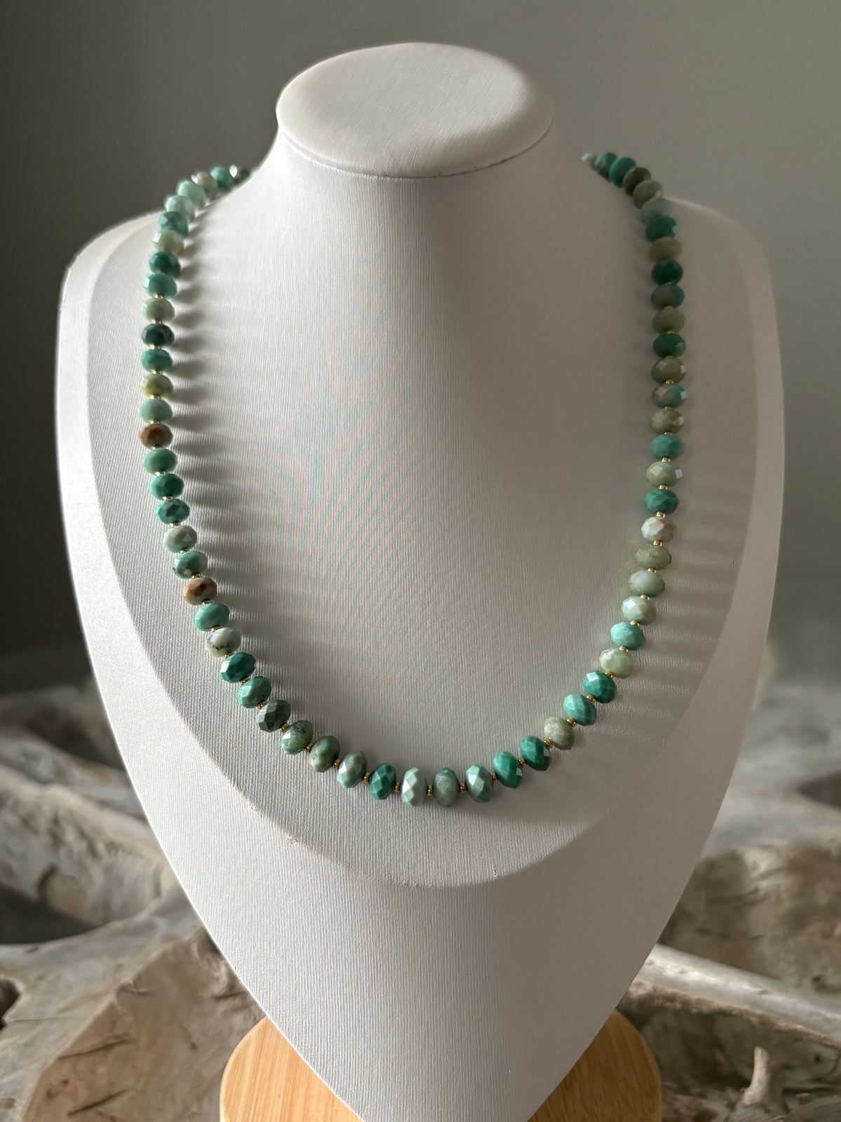 Faceted Chrysoprase Necklace