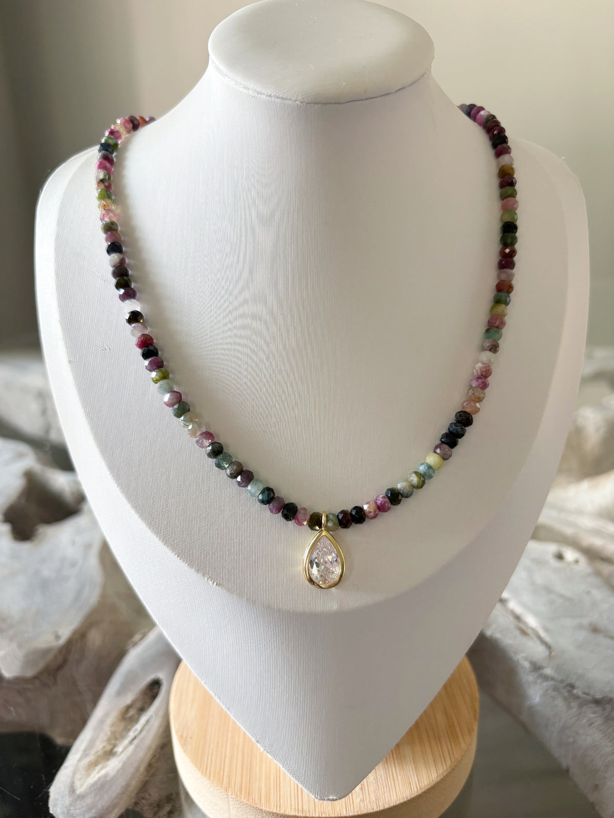 Tourmaline CZ Necklace