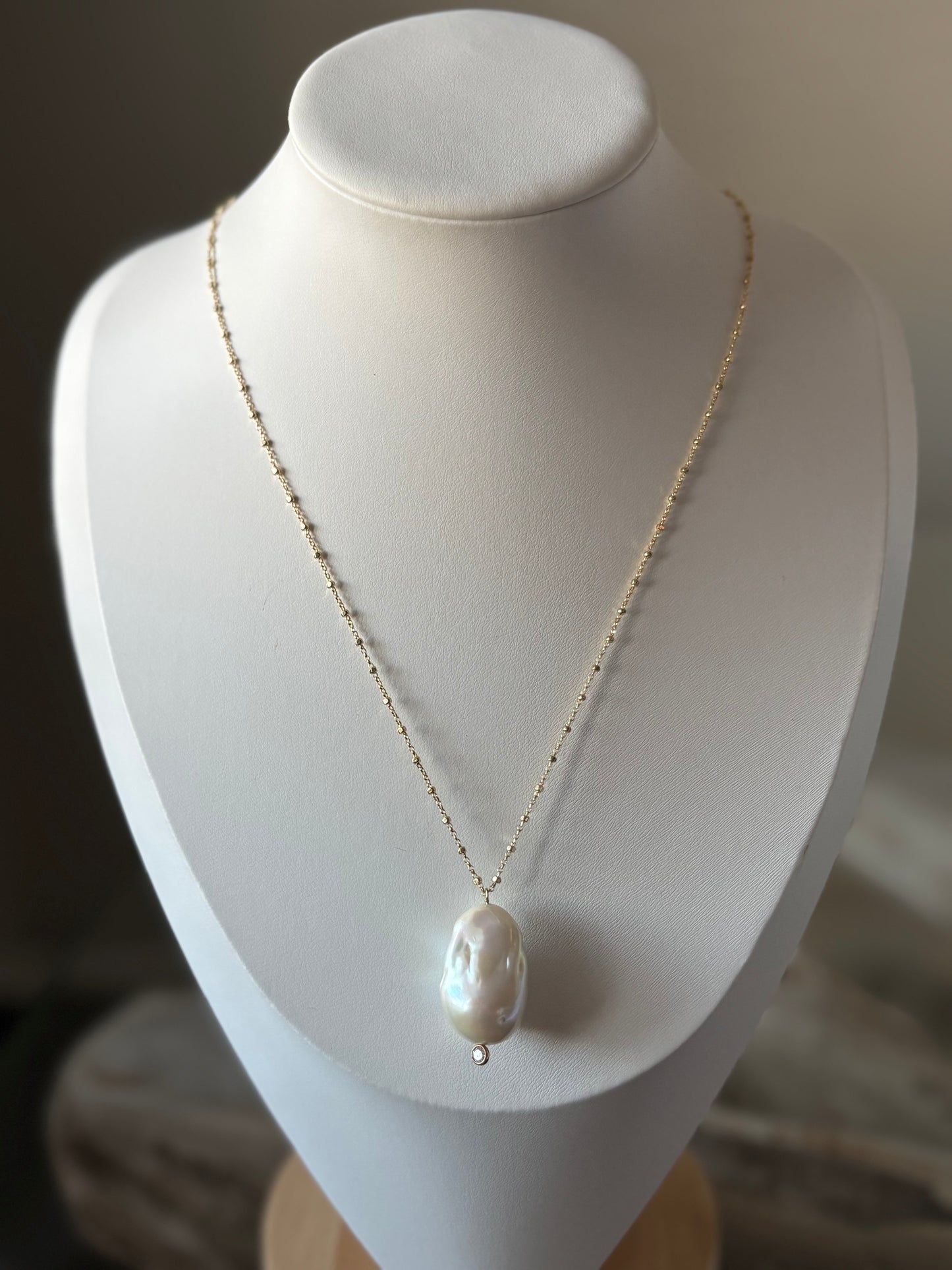 Pearl Gold Chain Necklace