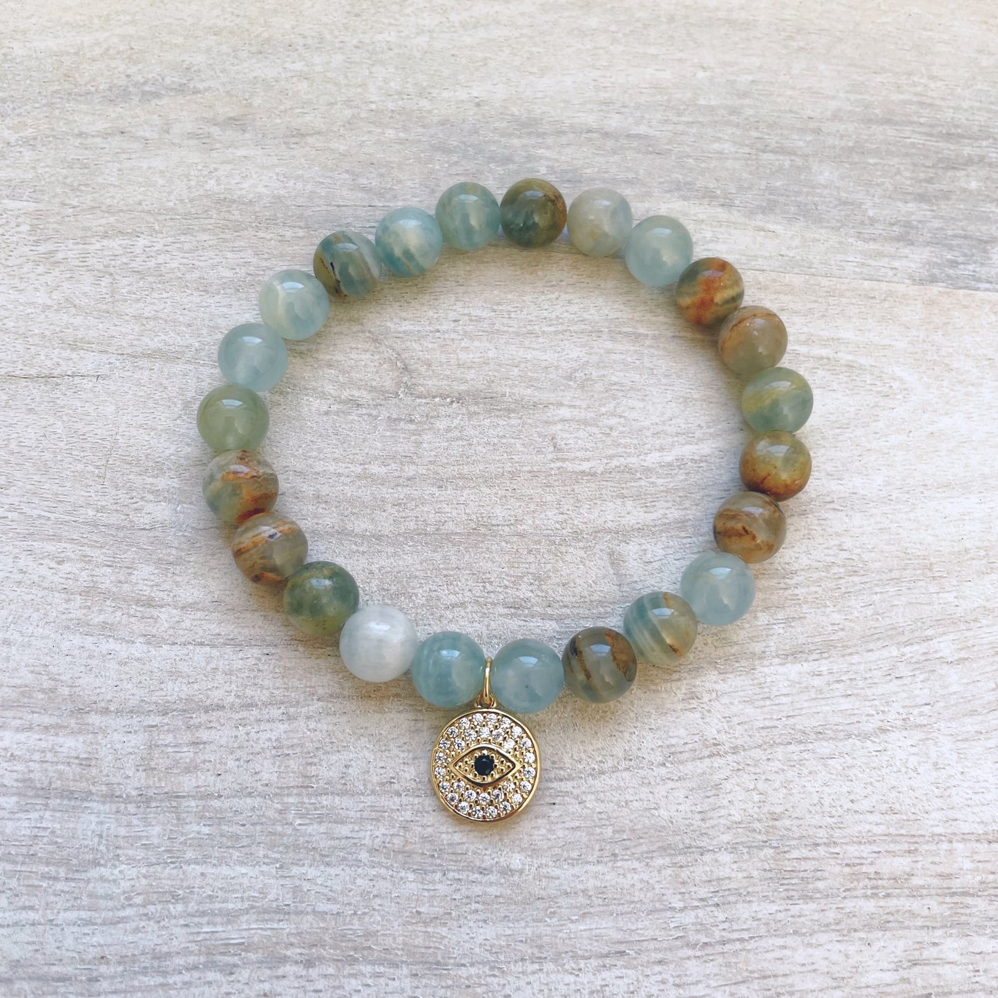 Blue Calcite Charm Bracelet