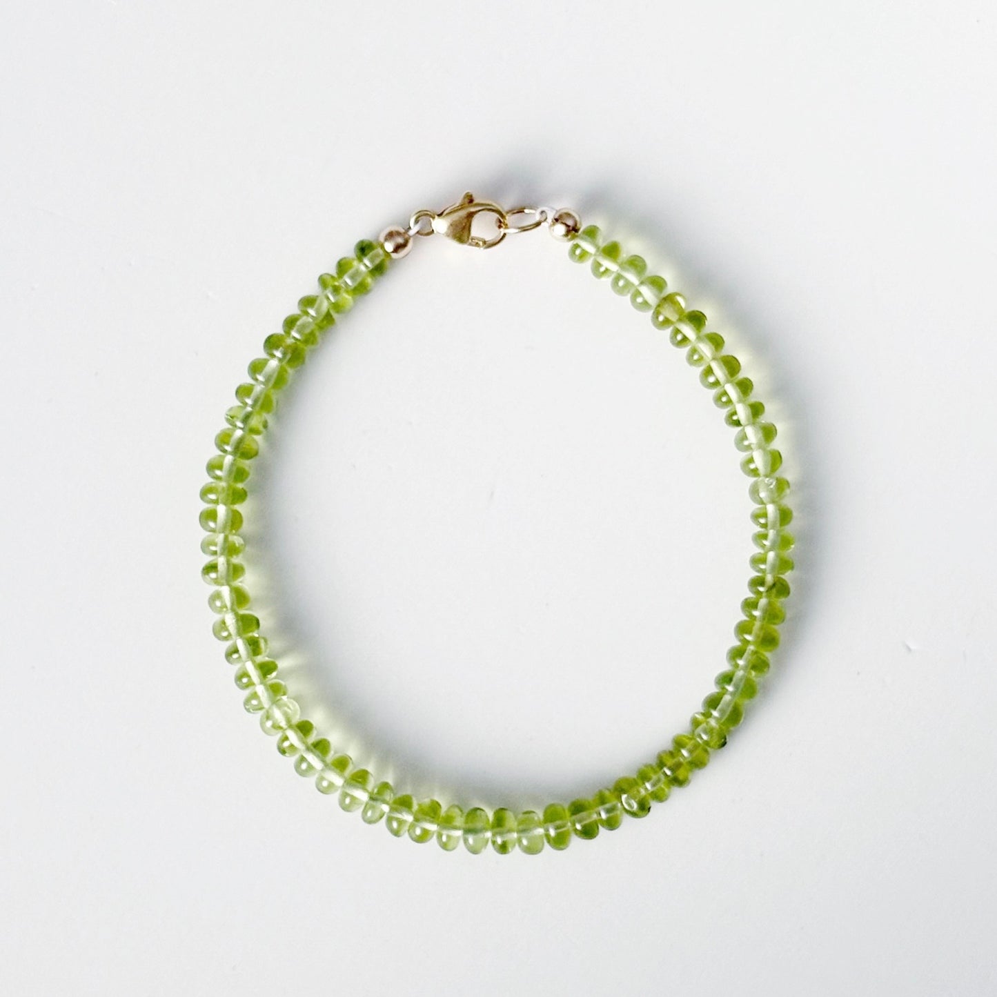 Simple Peridot Bracelet 7"