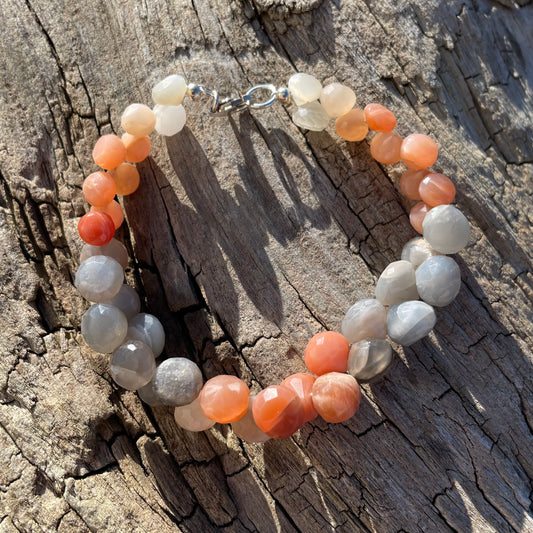 Moonstone Large Briolette Bracelet